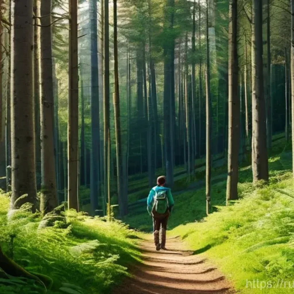 하이킹을 위한 동기부여 방법 - **Prompt 1: The Threshold of Adventure**
A young adult, wearing practical, layered hiking clothe...