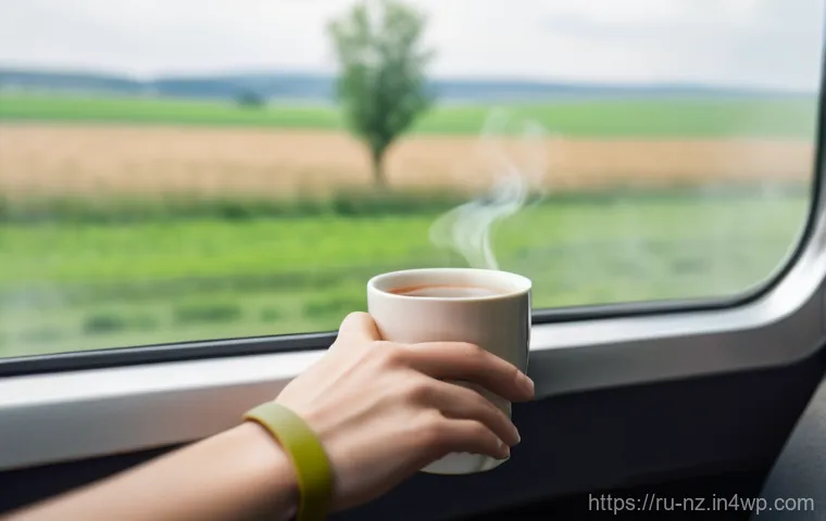 하이킹 중 멀미 예방 및 대처법 - Serene Mountain Vista with a Content Traveler**

A visually stunning, wide-angle cinematic photograp...